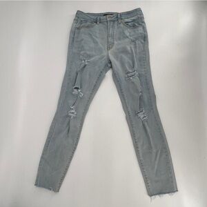 Aeropostale Super High Rise Distressed Rough Hem Jeans Size 10 Women’s